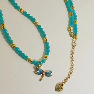 Turquoise & Gold Hematite Butterfly Waistbeads